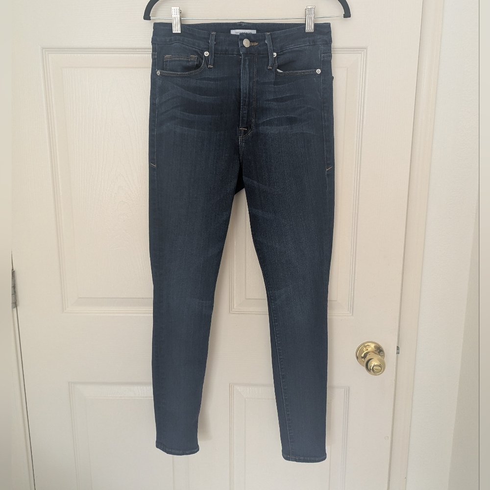 Good American Women's Dark Blue Skinny Jeans